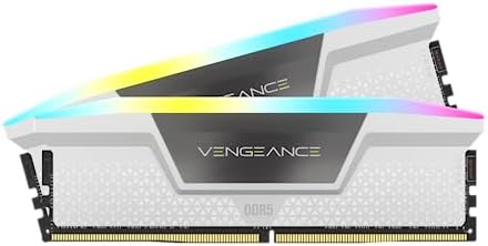 Corsair Vengeance RGB 32GB (2x16GB) 6400MHz DDR5 Memory Kit White Corsair Vengeance RGB 32GB (2x16GB) 6400MHz DDR5 Memory Kit White